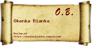 Okenka Bianka névjegykártya